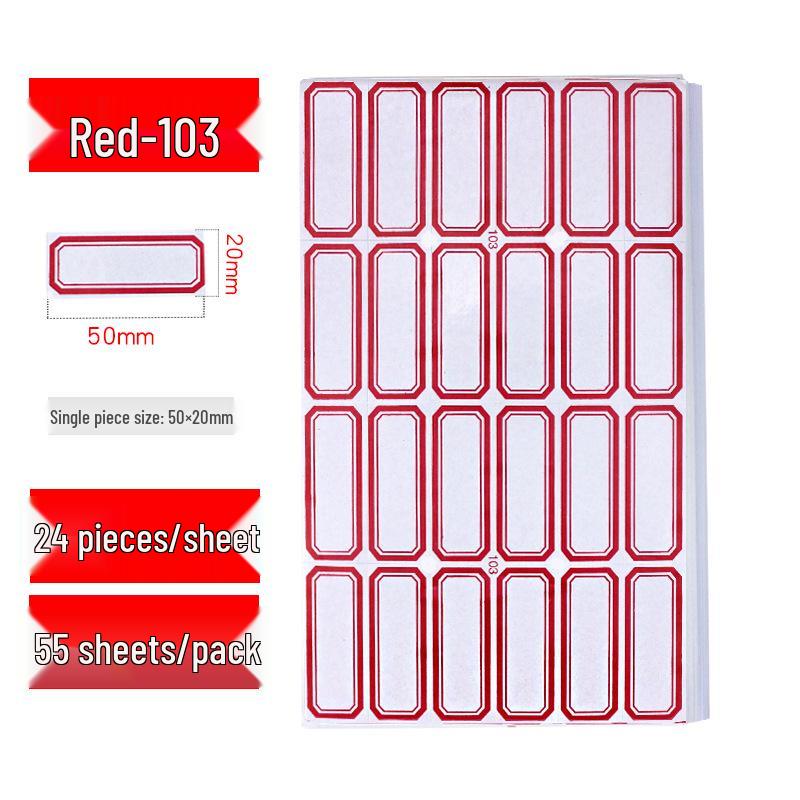 Ręcznie pisane naklejki samoprzylepne: Puste identyfikatory, klasyfikacja książek i naklejki z cenami