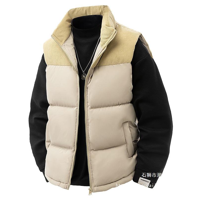 2025 Autumn and Winter New Vest Men's and Women's Thermal Cotton Vest Stand-up Collar Jacket Youth Cotton Vest High Quality