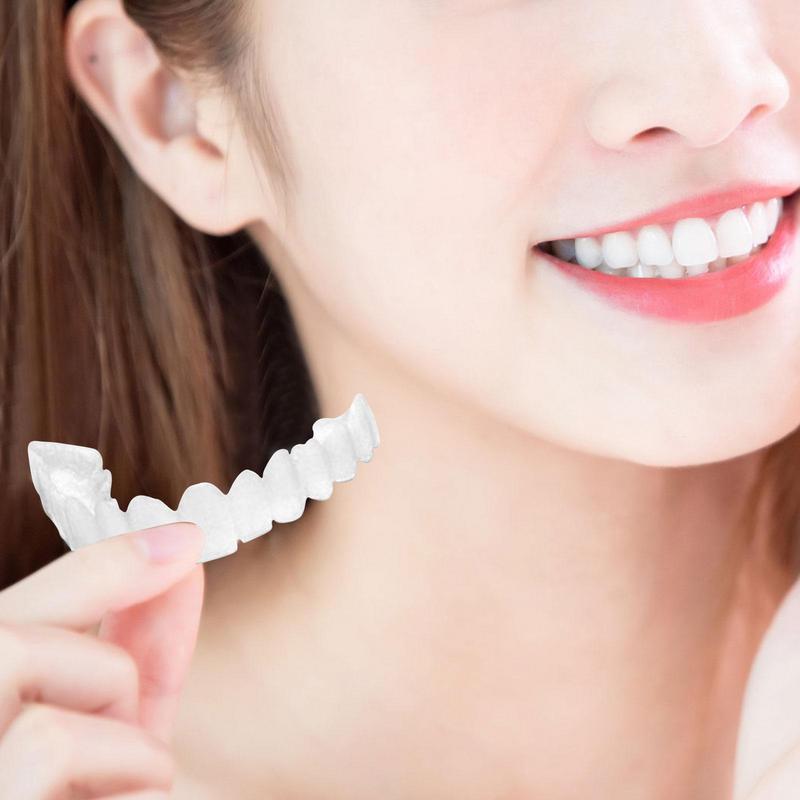 Hot Sell Teeth Veneers Snap On Tooth Cover Set Dentures Dental Veneers Snap On False Teeth Upper & Lower Imitation Teeth Braces