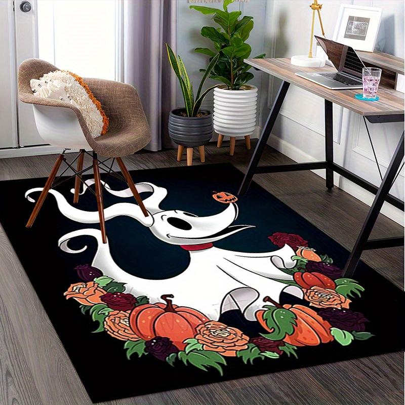 Office Rug Ghost Dog, Halloween theme 3D Printed Anti-Slip Rug-Machine Washable for Living Room