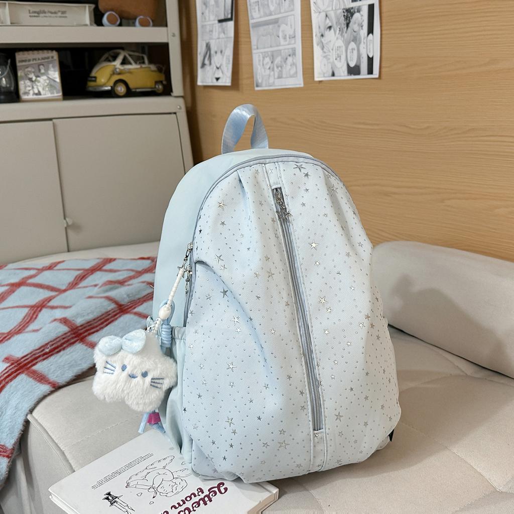 Schoolbag Korean Version Ins Little Star Schoolbag for Female Junior High School Students with a Sense of High-end Niche Does Not Collide
