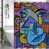 Picasso Abstract Art Painting Shower Curtain, Bathroom Decorative Shower Curtain, Waterproof Shower Curtain with Hooks