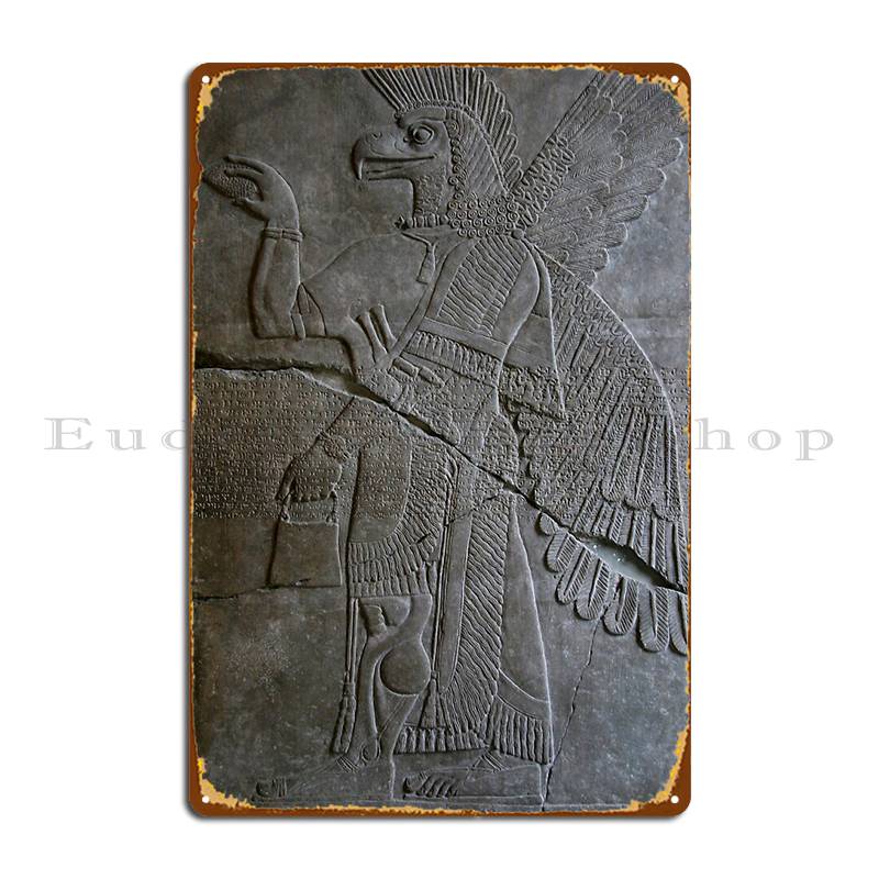 

Ассирийский бог Ашур Пергамский музей Берлин Металлическая табличка Дизайн настенной росписи для паба Таблички Дом Создать Жестяная табличка Постер 20x30cm（7.8x11.8inch）