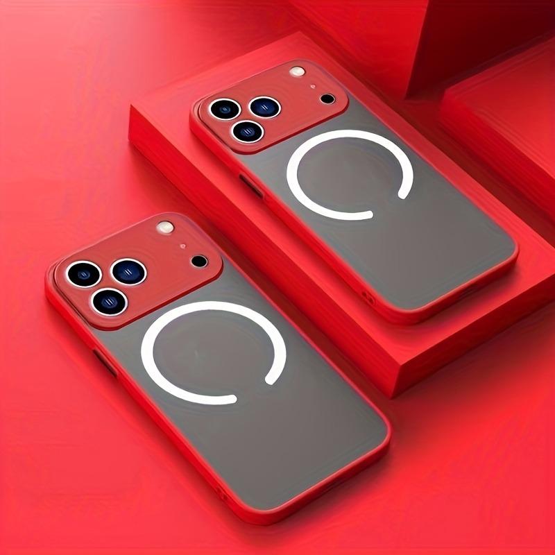 Translucent Magnetic Armor Phone Case For iPhone 17 16 15 14 13 12 Pro Max Plus Air For Magsafe Magnetic Wireless Charging Cover