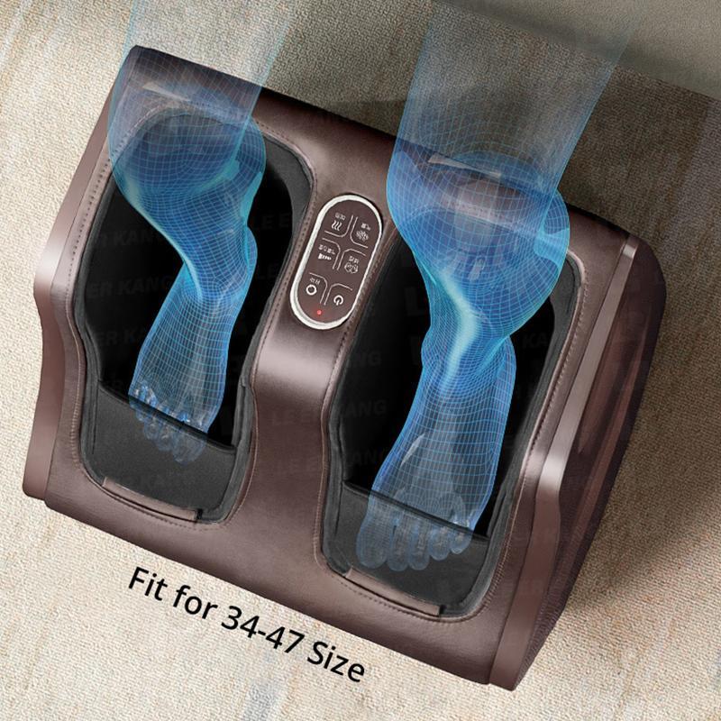Electric Heating Foot Massage Roller Kneading Shiatsu Foot Calf Massage Machine Leg Beauty Massager Physiotherapy