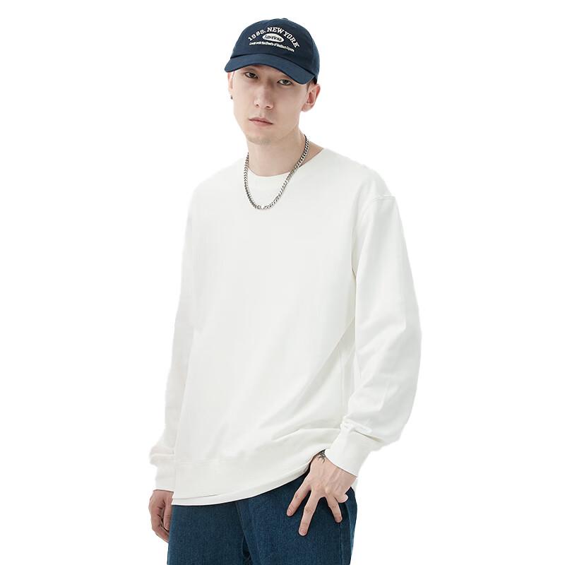 ZHINAI Unisex Cotton Terry Crewneck Sweatshirt S-4XL