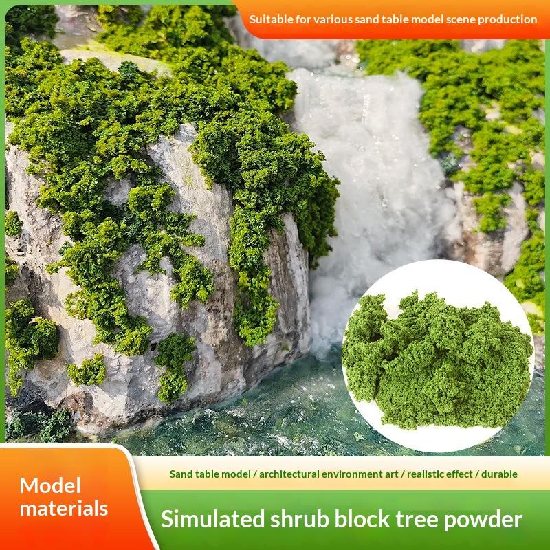 Diorama-Herstellung Schwamm Baum Pulver Busch Strauch Material für Modellbahn Sandtisch Landschaft Zubehör