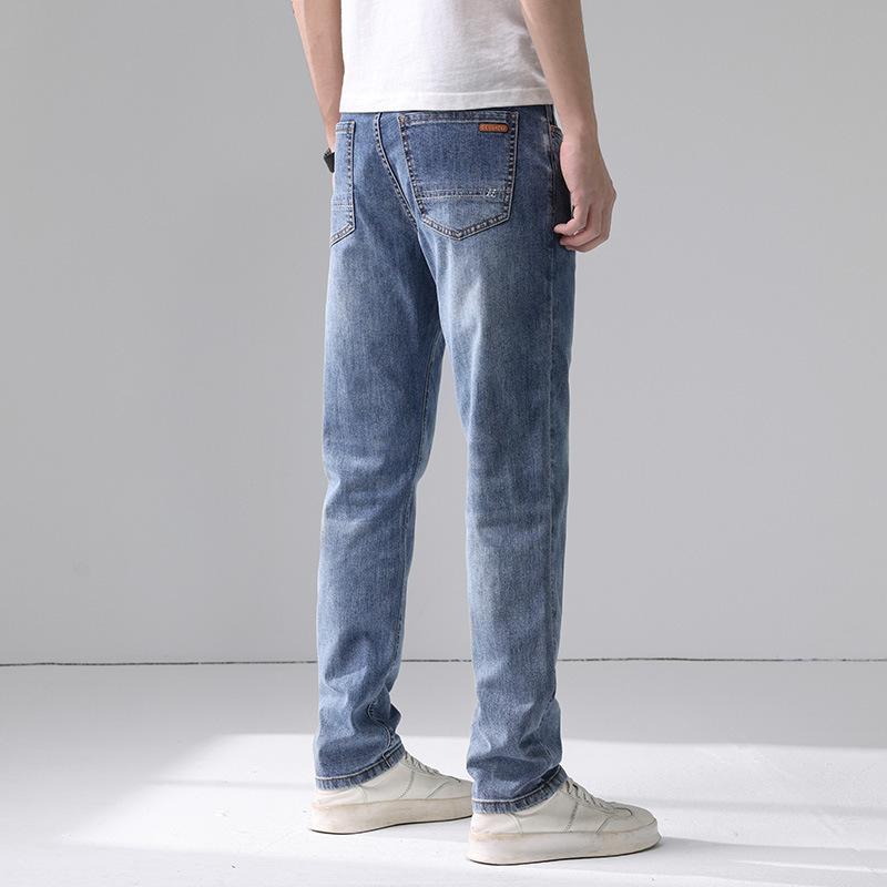 Primăvară și Vară Nou Jeans și Pantaloni pentru Bărbați din Bumbac Pur Slim Drepți Elastici Bărbați