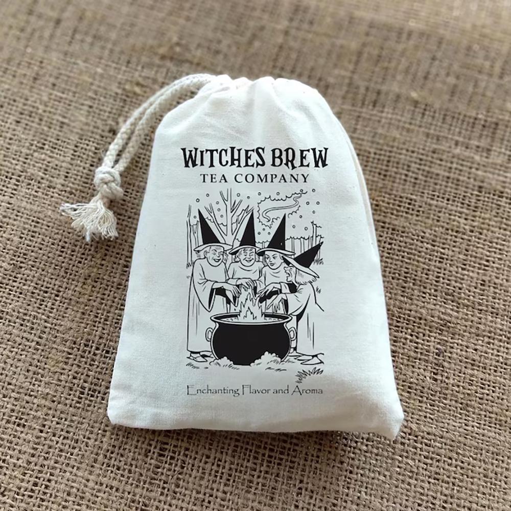 Witches Brew Tea Halloween Bags Party Drawstring Favor Bags Autumn Holiday Gift Bachelorette Hangover Recovery Halloween Decor