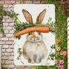 X Easter Bunny Iron Sign Adorable Rabbit Wall Art for Spring Home Decor Perfect Easter Gift