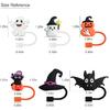 IOKUKI 6 PCS Halloween Straw Toppers for Stanley 30&40 Oz Tumbler, 10mm/04in Straw Covers Cap for All 9-10mm Straws, Dust-Proof Reble Protector