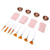 16pcs Esthetician Supplies for Facials Set Small Bowl Fan Flat Brush Hair Band Women Facial Mixing Kit Rosy Gold