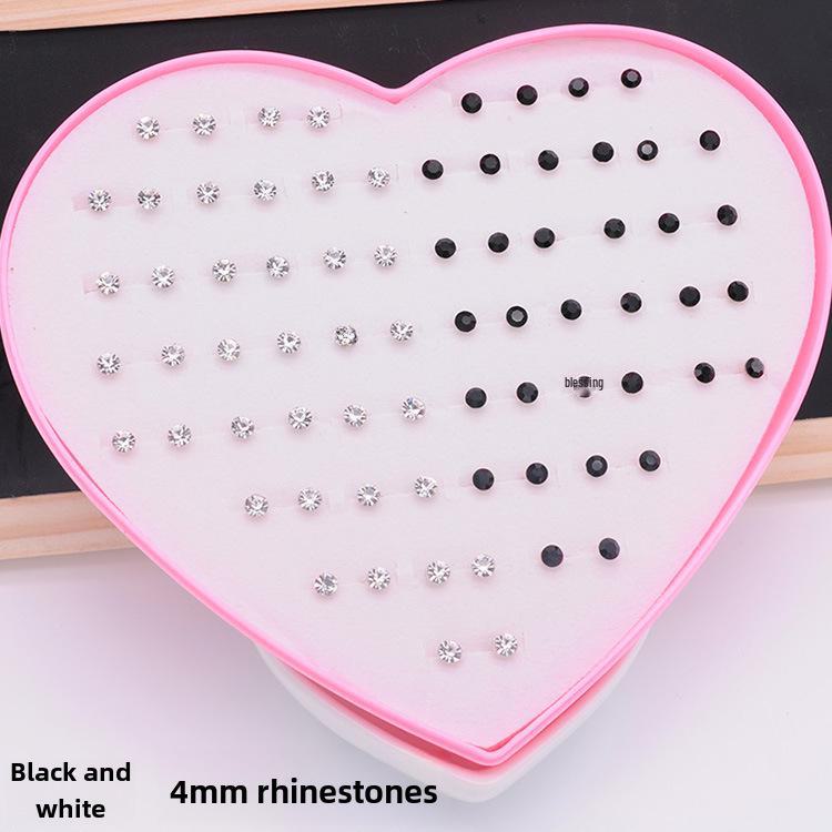 120 Love Earrings for Women: Diamond-Studded Resin and Plastic Jewelry Collection