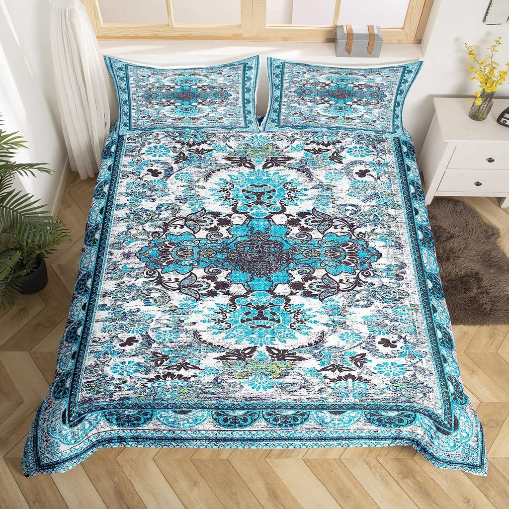 Bohemian Quilt Cover Bedding Retro Art Duvet Cover Three-Piece Set