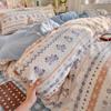 Clever Plan: Small Fresh 110g High Quality A-class Puff Cotton Wrinkled Yarn Four Piece Set Imitation Water Washed Cotton Four Piece Set