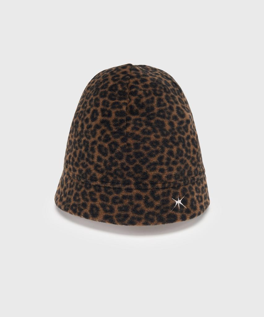 Yunse Hatch Embroidered Beanie (Leopard)