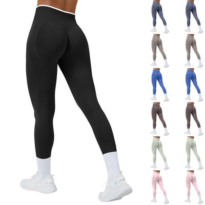 Women's Casual Hip-lifting Seamless Color Block Yoga Leggings