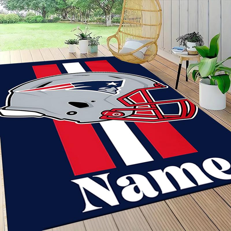 Custom Name Patriots Team Spirit Carpet Rug Customizable Soft Washable Anti-Slip Home Living Room Sofa Mats Personalized Rug. 0909423