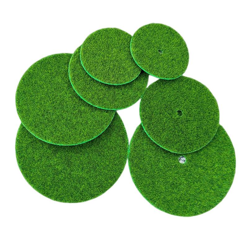 5 Stück runder Kunstrasen, Moosimitat, Miniaturlandschaft, Grüne Pflanzen, Outdoor-Teppich, DIY-Dekorationsmaterial