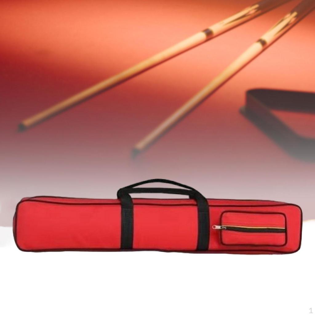 8 Holes Pool Cue Case Billiard Rod Storage Bag with External Pocket Equipment Carrier Pouch