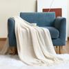 Nordic Style Knitted Wool Sofa Throw Solid Color Soft Lightweight Shawl Blanket for Bedside Couch Office Nap Cozy Warm Comfort