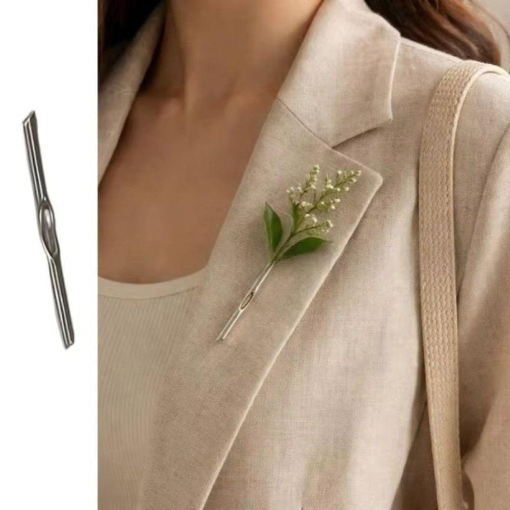 Kreative Elegante Blumenbrosche Hochwertiger Metall-Anstecker Einfache Einsteckblumen Astförmige Brosche Damenmode