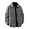 Men's Retro Solid Color Lapel Leather Jacket Casual Sports Loose Coat