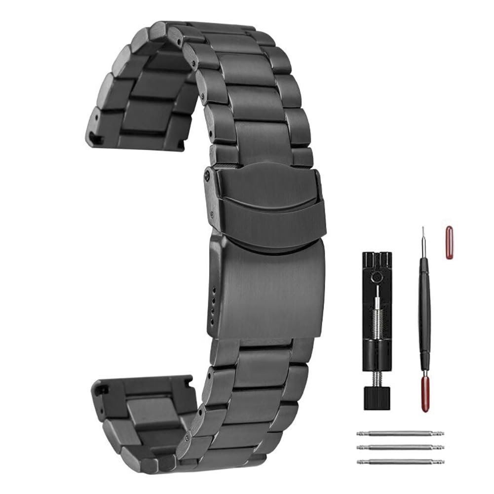 Sibehill Replacement Stainless Steel Watch Band for Luminox 22mm and 23mm Watches with Adjustment Tool