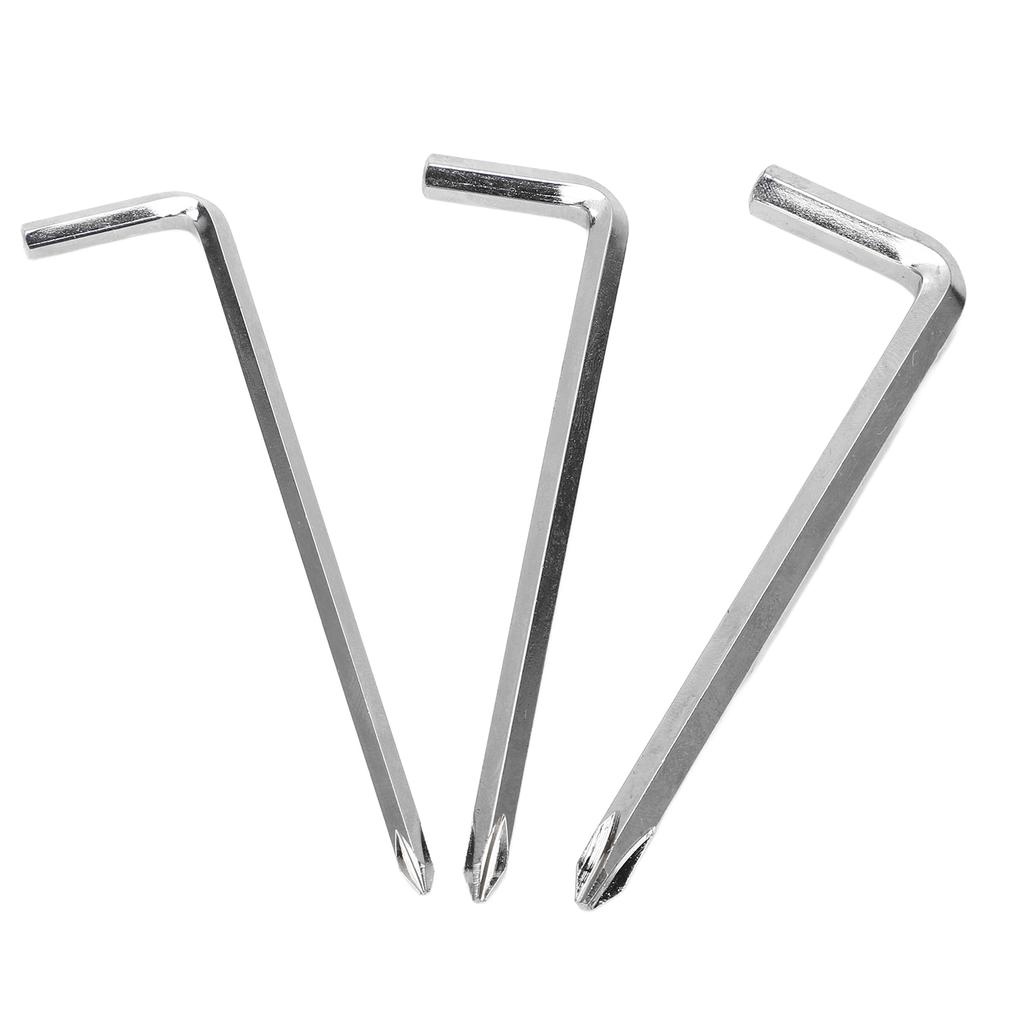 3Pcs Dual Purpose Screwdriver Set L Type Hex Cross Head Steel Simple Hardware Hand Tools