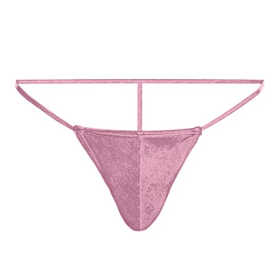 Sexy Men Thong Low-rise U-Convex T-String Style Breathable Underwear Free Movement Solid