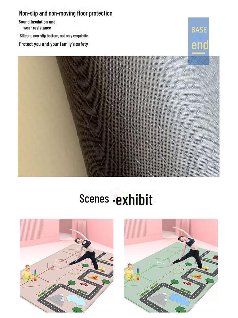 Pogrubiona Antypoślizgowa Mata do Jogi i Fitnessu Redukująca Hałas, Bardzo Szeroka i Długa do Aerobiku w Domu lub Tańca Dzieci