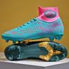 Football Shoes Men's Broken Nails High Top Adult Student Long Nails Youth Artificial Grass Training Shoes