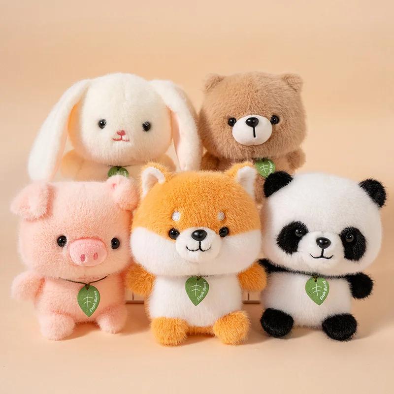 15cm Kawaii Stuffed Animal Corgi Panda Rabbit Plush Toys Small Pink Pig Soft Doll Cute Desk Companion Girl Boy Birthday Gift