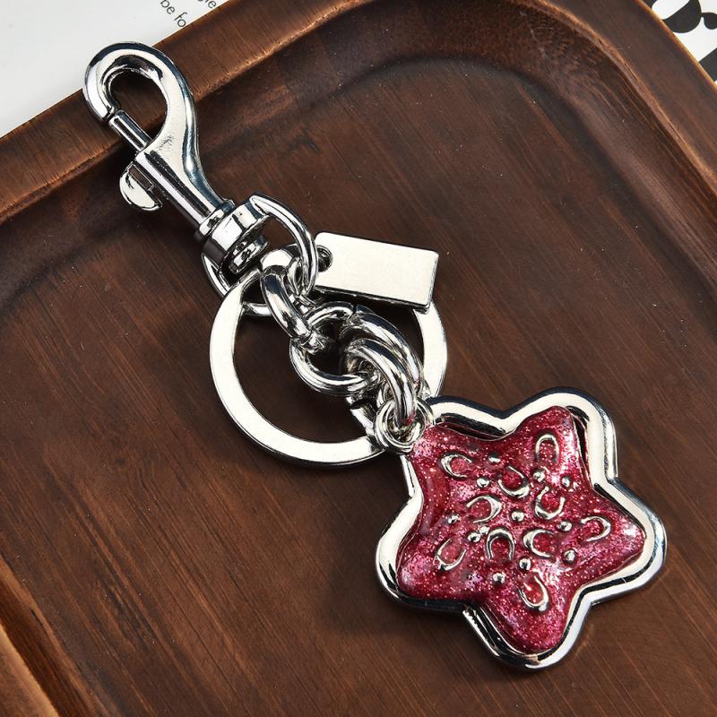 

Изысканный брелок-пентаграмма с красной звездой, шармы для сумки, милый брелок для ключей автомобиля для женщин, девочек, подвеска для рюкзака, декоративные аксессуары, подарки серебряный