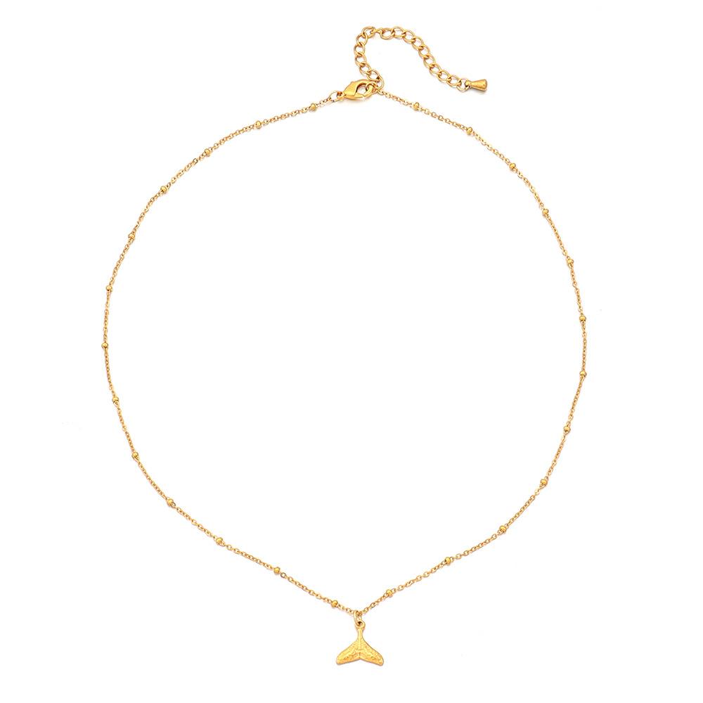 Hot-selling European and American popular ultra-fine stainless steel collarbone chain fashion light luxury baroque pearl pendant necklace