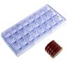 Wave Shape Plastic Chocolate Mold - 21 Cavity Clear Candy Mould for DIY Chocolate, Jelly, Bath Bombs & Valentine's Day Gifts