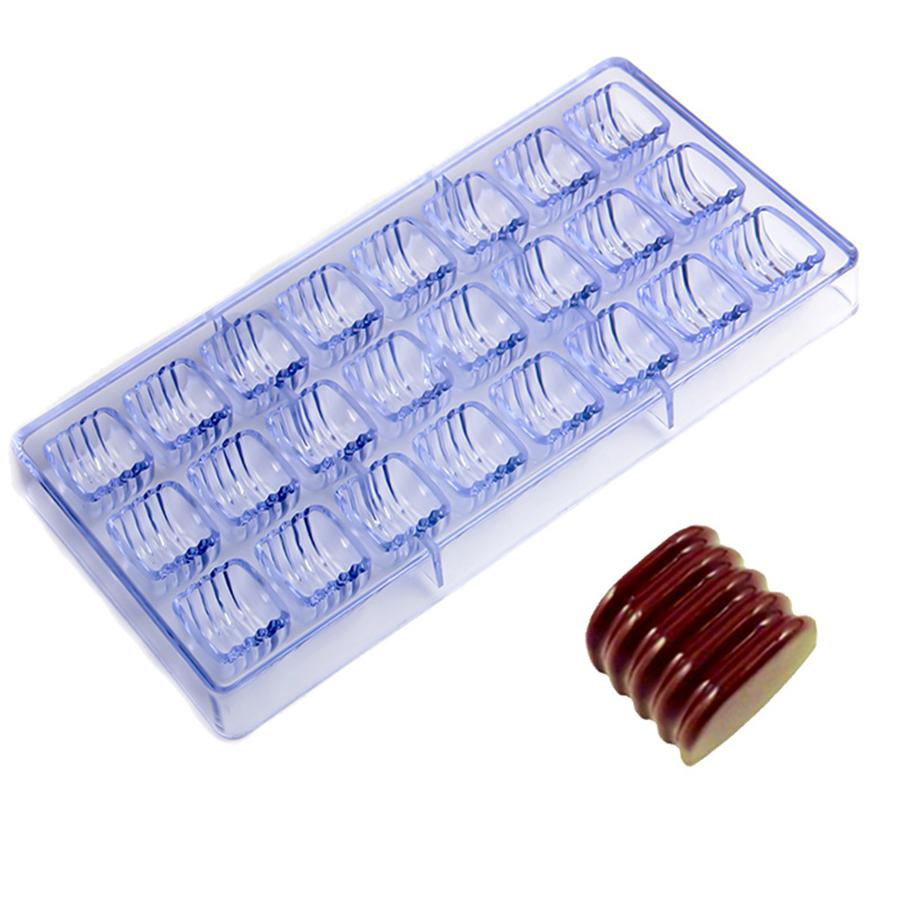 

Wave Shape Plastic Chocolate Mold - 21 Cavity Clear Candy Mould for DIY Chocolate, Jelly, Bath Bombs & Valentine s Day Gifts