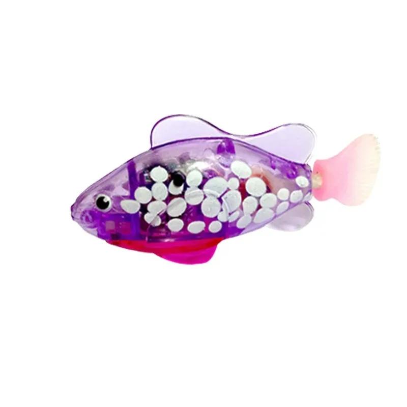 Katzenspielzeug LED Induktiv Interaktiv Schwimmender Roboter Fisch Spielzeug Leuchtende Elektrische Fische Stimulieren Kätzchen Jagdinstinkt Haustierprodukte