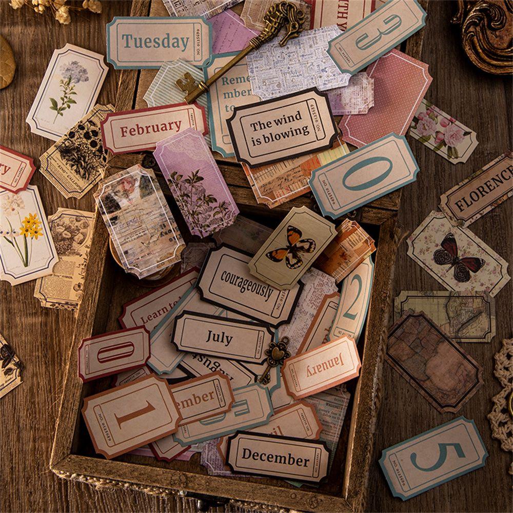 Buy Label Scrapbooking Vintage Stationery Stickers Material Paper ...