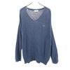 Linen Blend Long Sleeve Sweater 40 Navy System Knit Women Used