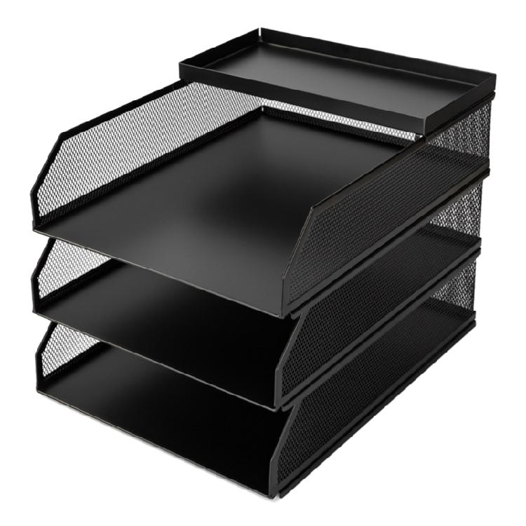 3/4 Tiers Desk Organiser Paper Storage Letter Tray File Holders Filing Trays Desk Accessories Notebooks Sorter Rack