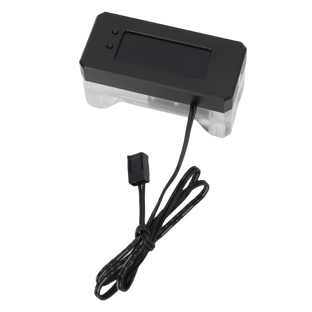 Water Cooling Flow Meter Alarm Multifunctional Aluminum Alloy and Acrylic High Temperature Low RPM Electronic Water