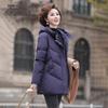 SNOWFLYING Women's Embroidered Hooded Down Jacket