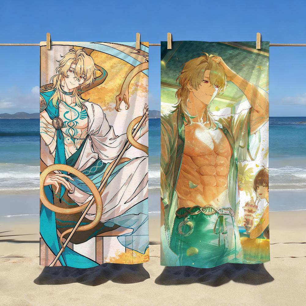 Game Luuk Herssen Wuwa Towel Sports Quick Dry Travel Camping Gear Sandproof Soft Light Large Beach Towel
