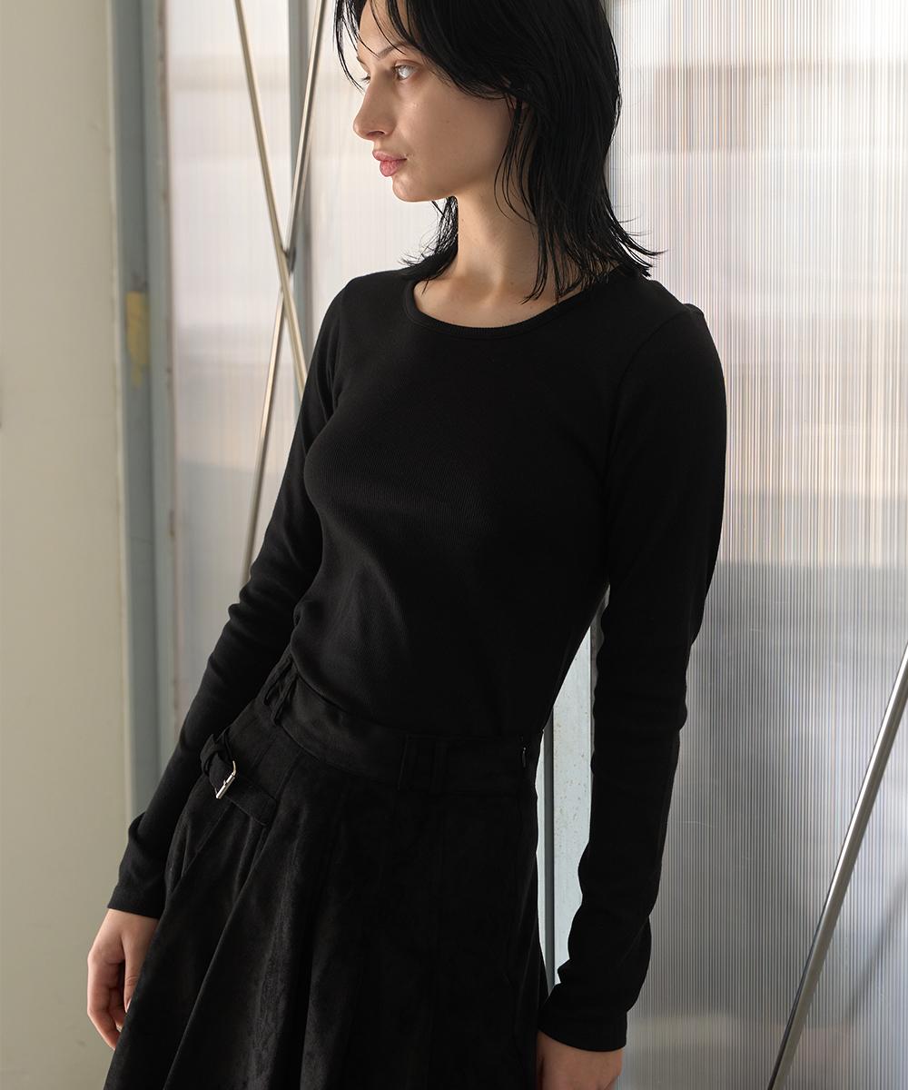 320 Showroom Scoop Neck Cotton Span T-Shirt Black Black/One Size