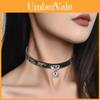 Schlangenleder-Choker-Halskette mit Glöckchen für modebewusste Frauen