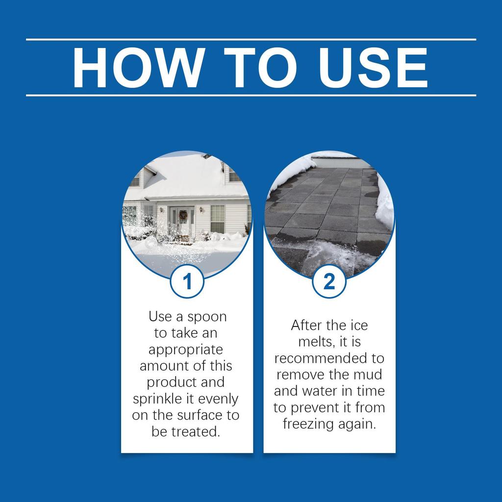 Pet Friendly Ice Melt Winter Concrete Floor Streets Pet Friendly Ice Melt Snow Melt 100g