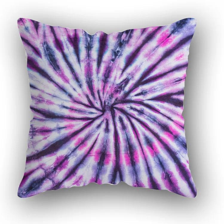 Sofa Bed  Square Pillowcases Home Decor Colorful Swirl  Bedroom Rainbow Decorative