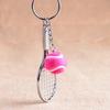 Pendant Key Rings Car Key Chain Tennis Racket Keychain Sports Key Chain Mini Keychain Tennis Ball