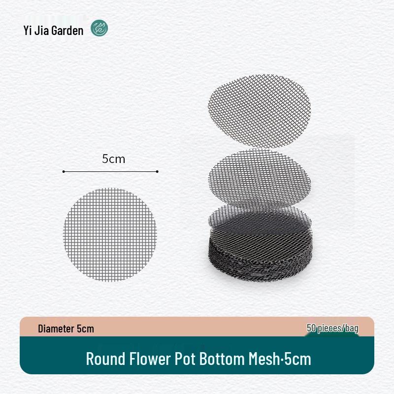 Ceramic Dark Grey Flower Pot Mesh Pad - Extra Large, Breathable & Insect-Resistant